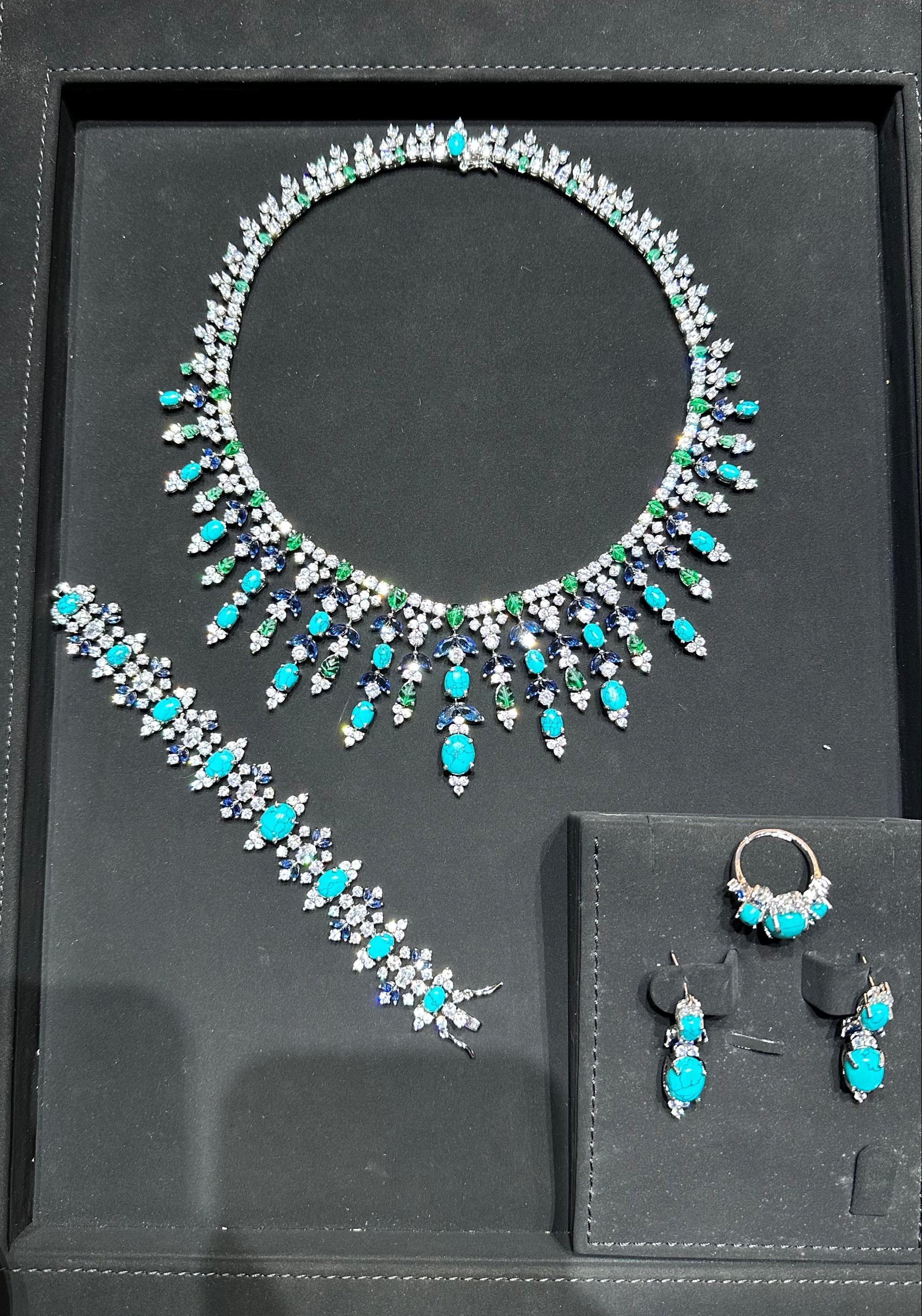 Turquoise Persian Necklace Set